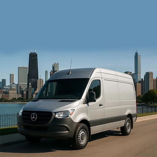 Chicago Van Rentals passenger van ready for a group trip