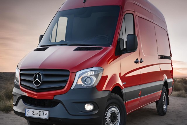 Image of a Mercedes-Benz Sprinter Van, showcasing its sleek design and spacious interior